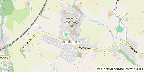 Map of Knutsford, Cheshire