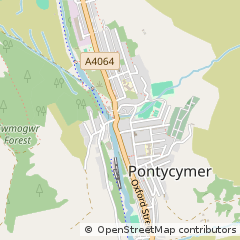 Map of Bridgend, Mid Glamorgan