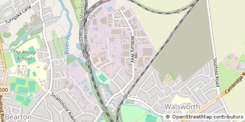 Map of Hitchin, Herts