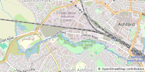 Map of Ashford, Kent