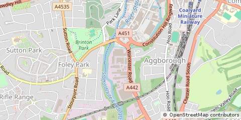 Map of Kidderminster, Worcestershire