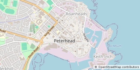 Map of Peterhead, Aberdeenshire