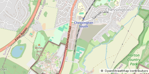 Map of Chessington, Surrey