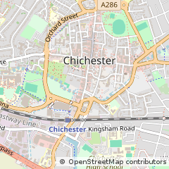 Map of Chichester, West Sussex