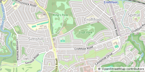 Map of Glasgow, Lanarkshire