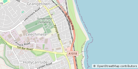 Map of Sunderland, Tyne & Wear