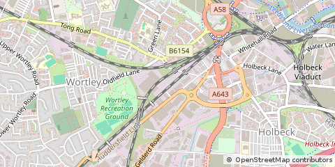 Map of Leeds, West Yorkshire