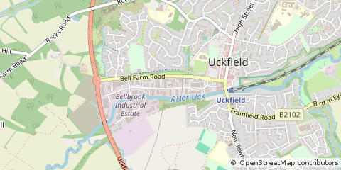 Map of Uckfield, East Sussex