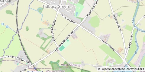 Map of Earlswood, West Midlands