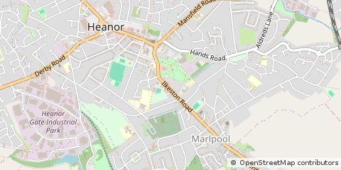 Map of Heanor, Derbyshire