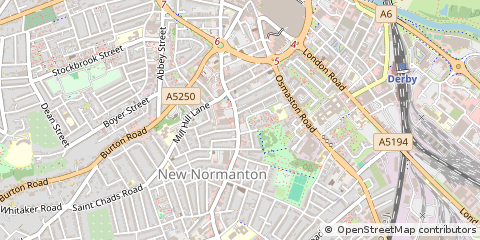 Map of Derby, Derbyshire