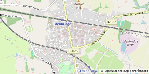 Map of Edenbridge, Kent