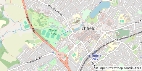 Map of Lichfield