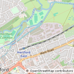 Map of Hertford, Hertfordshire