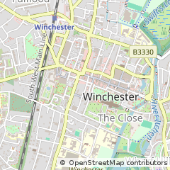 Map of Winchester, Hampshire