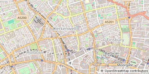 Map of Clerkenwell, London