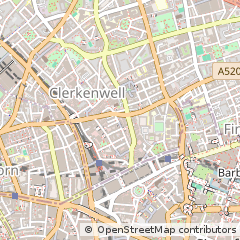 Map of Clerkenwell, London