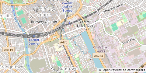 Map of Cardiff