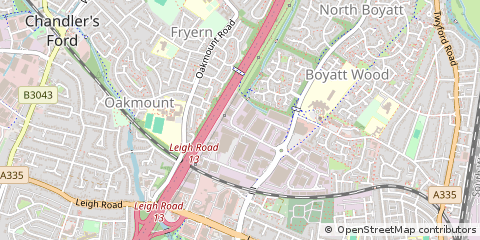 Map of Southampton, Hampshire