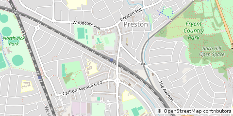Map of Harrow, Middx