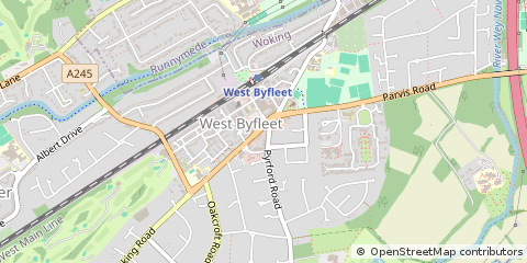 Map of West Byfleet, Surrey