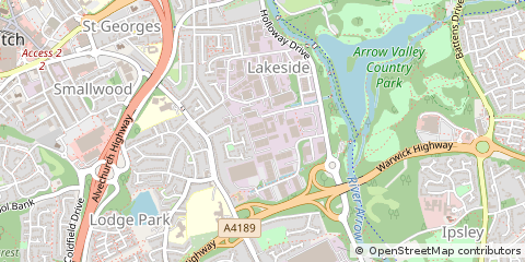 Map of Redditch, Worcestershire