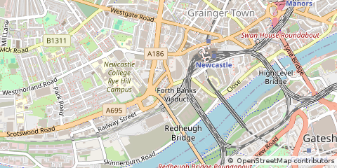 Map of Newcastle Upon Tyne