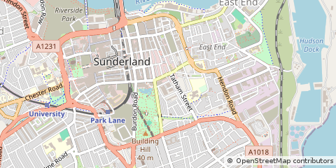 Map of Sunderland