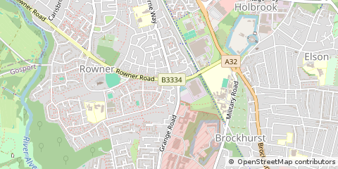 Map of Gosport, Hampshire