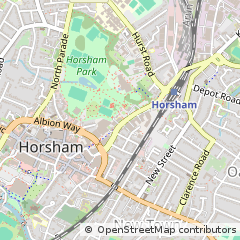Map of Horsham, West Sussex
