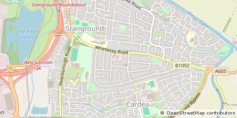 Map of Peterborough, Cambridgeshire