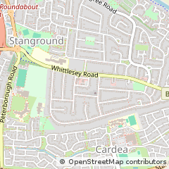 Map of Peterborough, Cambridgeshire