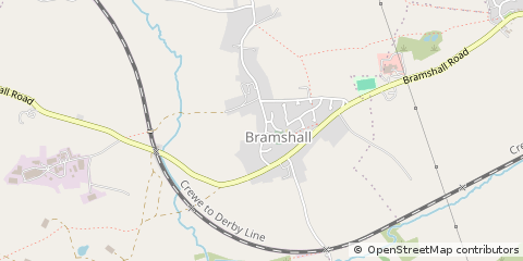 Map of Bramshall, Staffordshire
