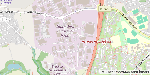 Map of Peterlee