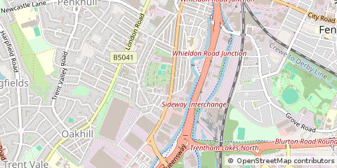 Map of Stoke-on-Trent, Staffordshire