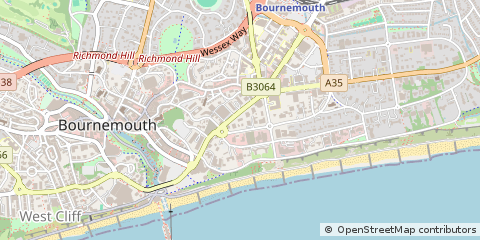 Map of Bournemouth, Dorset