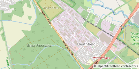 Map of Newton Abbot, Devon