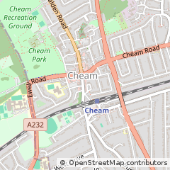 Map of Sutton, Surrey