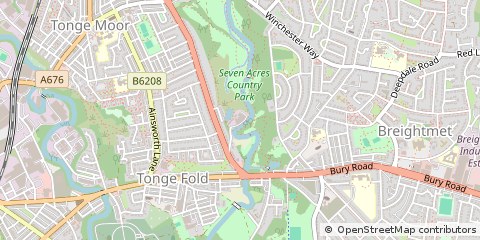 Map of Bolton, Lancashire