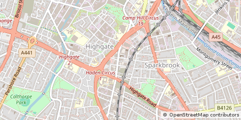 Map of Birmingham, West Midlands
