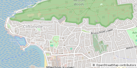 Map of Weston Super Mare, North Somerset