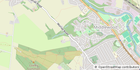 Map of Sheffield, South Yorkshire