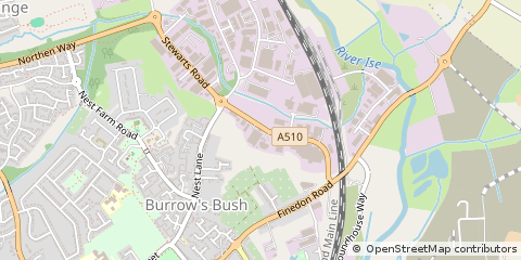 Map of Wellingborough, Northamptonshire