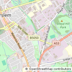 Map of Stoke on Trent, Staffordshire