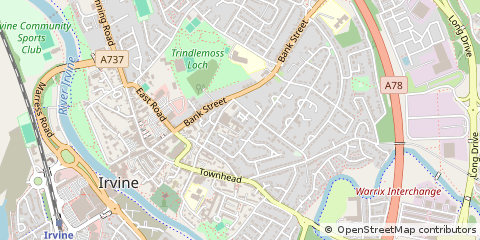 Map of Irvine, North Ayrshire
