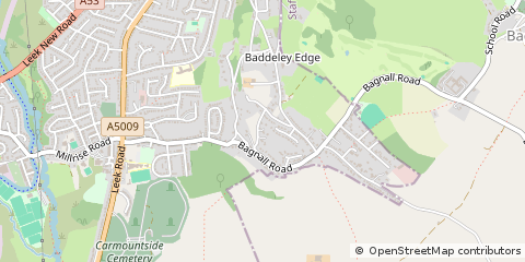 Map of Stoke on Trent, Staffordshire