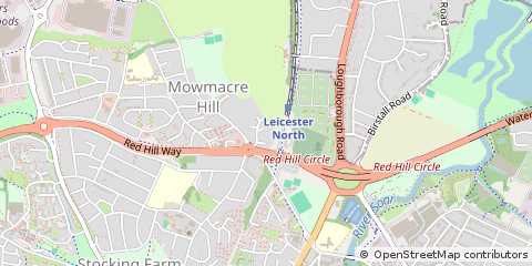 Map of Leicester, Leicestershire