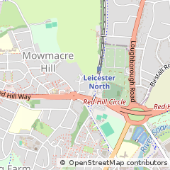 Map of Leicester, Leicestershire