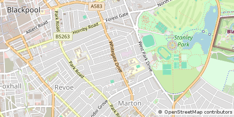 Map of Blackpool, Lancashire