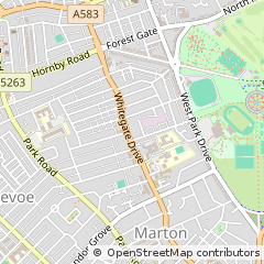 Map of Blackpool, Lancashire